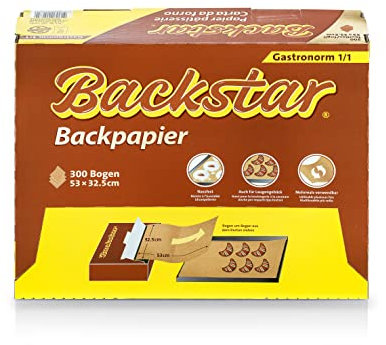 Carta da forno Backstar 300 fogli, Gastronorm 1/1, 53 x 32,5 cm
