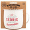 Mug Nomade - Mug à thé et café personnalisé Cédric - Cadeau pour Homme, Couleurs Pastel.