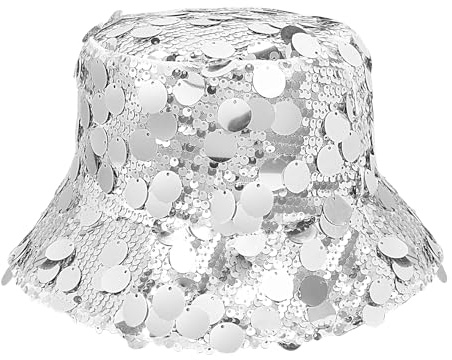 MILAKOO Brillant Glitter Seau Chapeau Squin Rhinestone Bling Sparkly RéTro Parti Cap pour Les Hommes Femmes