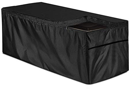 Housse pour Coffre De Rangement Jardin en Tissu Oxford 420D - Bâche Imperméable avec Fermeture À Glissière et Protection UV pour Boîte Terrasse