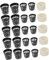 KITANDOVE Juego de 25 Vasos de Colonización Hidropónica Vasos de Red Bandejas para Plantas para Plántulas