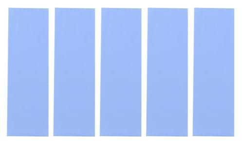 ZDE 5 Piezas Almohadillas de Silicona Conductoras Térmicas 70 x 22 x 1 mm con Conductividad Térmica de 6,0 W/mk para Disipador de Calor de SSD CPU GPU LED IC