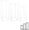 Natural Goods Berlin 1 soporte para flores de metal blanco de 70 cm – Soporte decorativo rectangular para plantas – Taburete para flores exterior resistente a la intemperie, estable y fácil de limpiar