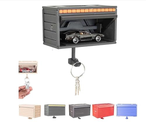 JaeyiTfu Decorative Car Key Holders - Wall Mounted Garage Key Holders - Wall Mounted Key Storage Boxes - for Entrances, Front Doors, Hallways, Offices (Black)