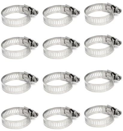 12 Pièces Collier De Serrage 10 À 16 Mm – Collier De Serrage Inox Réglables Pour Tuyaux, Adaptés Pour Le Jardin, L'Automobile, La Plomberie Et Le Bricolage | Installation Rapide, Sans Outils​