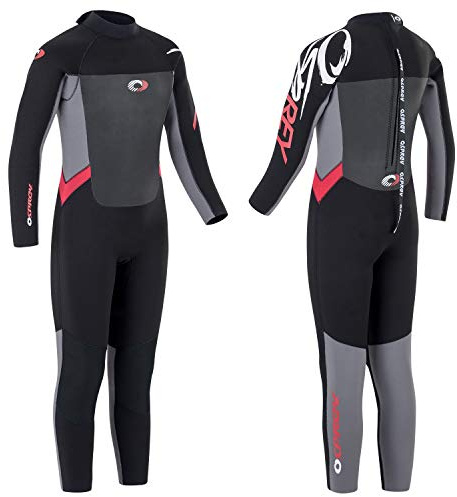 Osprey Muta invernale da bambino, lunghezza intera, 5 mm, in neoprene, per surf, bodyboard, origine, rosso, taglia M