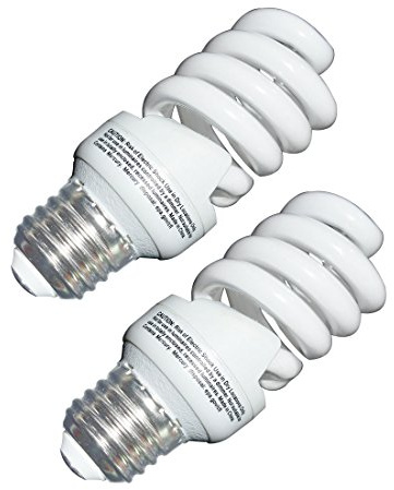 UNITEDLUX 13 Watt CFL Light Bulb (60 Watt) Soft White 2700K 1040LM Spiral Bulb Medium Base Compact Fluorescent Bulb (2 Pack)