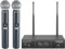 Phenyx Pro Wireless Microphone System, Dual Wireless Mics w/ 2 Handhelds, Auto Scan, 2x100 UHF Frequencies, 328 ft Range, Dynamic Microphone for Singing, Karaoke, Church (PTU-71-2H)