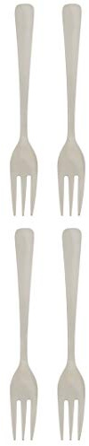 Fino Hors d’oeuvre Pastry Fork, 18/8 Stainless Steel, Made in Japan, Set of 4