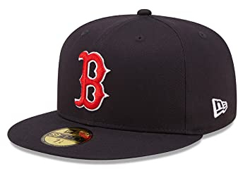 New Era 59Fifty MLB Red Sox Side Patch Cap Basecap Baseballcap Fitted Flat Brim Boston Damen/Herren - mit Schirm, Hinten geschlossen Herbst Sommer Frühjahr Winter Frühling-Sommer Herbst-Winter - 7