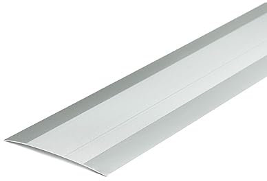 Silver 100mmx0.93M - Self Adhesive - Anodized Aluminium Door Floor Bar Grooved Trim Threshold Enhance Your Interior -Durable and Easy to Apply by TMW Profiles (Silver)