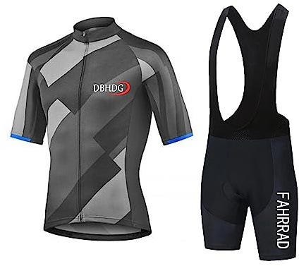 Maillot Ciclismo Hombre Verano Ropa Ciclista Conjunto de Bicicleta, MTB Bike Traje de Ciclismo Respirable y Culotte Tirantes con 9D Acolchado de Gel (Color : TYP-4, Size : Large)