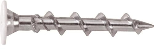 Powers Fastening Innovations 02277 Wall-Dog - 1/4-Inch by 1-1/2-Inch White Wafer Head Light Duty Anchor, 100 Per Box