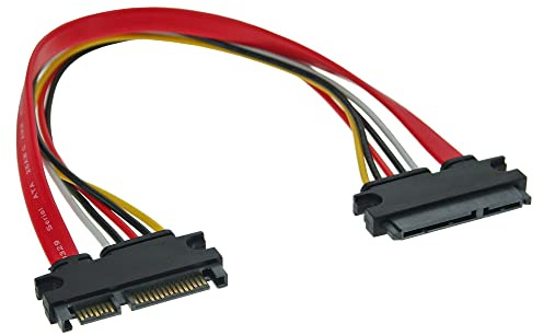 InLine 29652B SATA-kabel 0,5 m flerfärgad - SATA-kablar (0,5 m, SATA III, hane/honkontakt, flerfärgad)