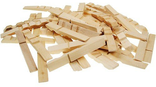 Bastelhölzer - Holz Wäscheklammern Bastelklammern Teile zum Basteln 72x10mm, 100 Stück