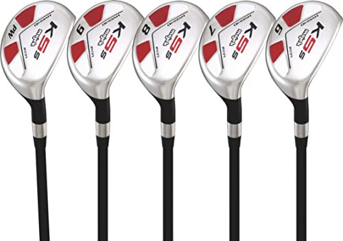 Majek Superior Hombres Golf Todos los híbrida Parcial Set, Que Incluye: # 6, 7, 8, 9, PW Senior Flex diestro Nuevo Rescate Utilidad a Flex Club