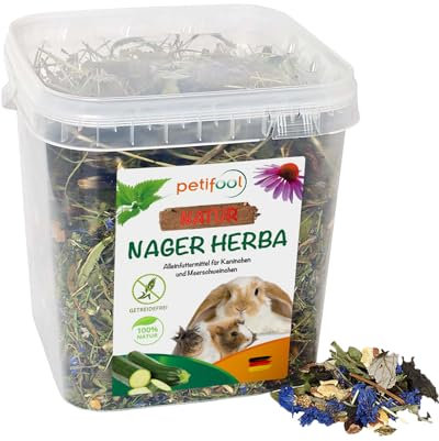 petifool Nager Herba 430g - Alleinfutter für Nager - Nagerfutter für Kaninchen und Meerschweinchen - ohne künstliche Zusätze - 100% Natur - artgerechtes Futter
