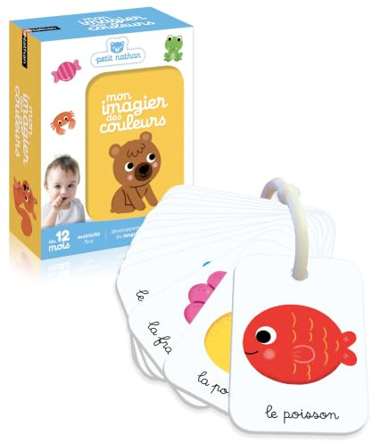 Nathan - Petit Nathan - Mon Imagier des Couleurs - Jeu Éducatif - 12 Mois | Jeu Bébé Fille Garçon - Découverte des Couleurs avec des Images - Développe Langage, Motricité Fine - Cadeau Bébé 1 An