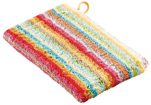 Cawö Waschhandschuh Lifestyle Streifen im 2er-Pack Walk-Frottier bunt Größe 16x22 cm
