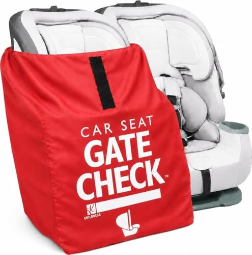 J.L. Childress Gate Check-väska – flygväska – passar konvertibla bilbarnstolar, selen och säten, röd