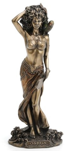 Veronese Design Statue bronzée Oshun de la déesse de l'amour, du Mariage et de la maternité