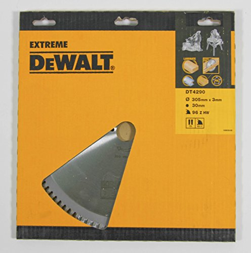 DeWalt DT4290 Stationary Circular Saw Blade/Circular Saw Blade; Extreme (305/30 mm 96TFZ, Extra fine Finish (veneers, Aluminium and Plastics)), DT4290