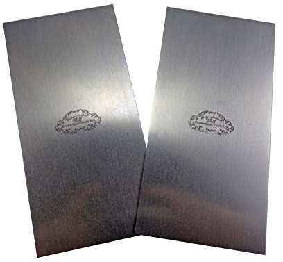 Crown Hand Tools Sheffield UK Steel 2 Piece Rectangular 2 1/2 x 5 Cabinet Scraper Set 375