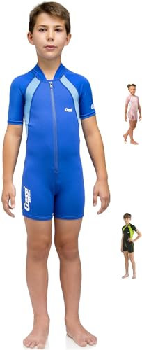 Cressi Kid Shorty Wetsuit 1.5 mm - Shorty Neoprenanzug für Kinder Ultra Stretch Neopren, Blau/Hellblau, L (4 Jahre)