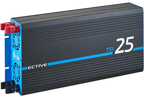 ECTIVE - Wechselrichter 12V auf 230V TSI 25-2500W Reine Sinuswelle - Offgrid-Spannungswandler DC/AC Strom mit USB, Überlast- & Überhitzungsschutz, NSV & USV Funktion - Robuster Inverter Stromwandler