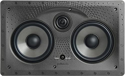 Polk Audio Vanishing Series 255c-LS in-Wall Center Channel Loud Speaker, Dual 5.25 Dynamic Balance Drivers & 1 Ring-Radiator Tweeter, Polk PowerPort Technology, Rotating Cam System for Installation