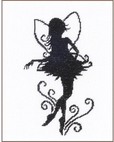 Lanarte Kreuzstich Stickpackungen Gezählter Kreuzstichbilder Set SÜSSE FEE Wanddekoration Handarbeit Set für Erwachsene 11,5 x 14 cm DIY Deko Bastelset Handwerker Kreative Geschenkset