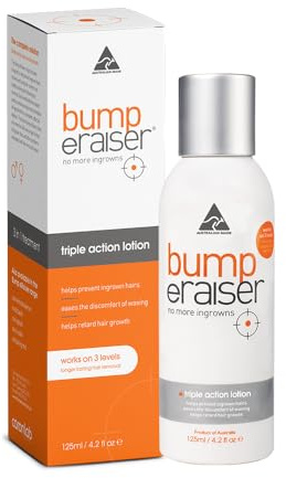 Bump eRaiser Triple Action Lotion 124 ml 3-i-1 före och efter rakning och vax