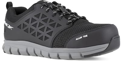 Reebok Work IB1031 S1P Excel - Zapatos de Trabajo Deportivos con Puntera de Aluminio, 45, Negro/Gris