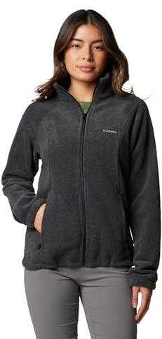 Columbia Womens Benton Springs Fleece Vest, Charcoal Heather, Large