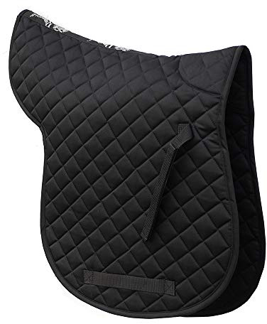 Rhinegold Cotton Quilted Numnah - Cob - Black