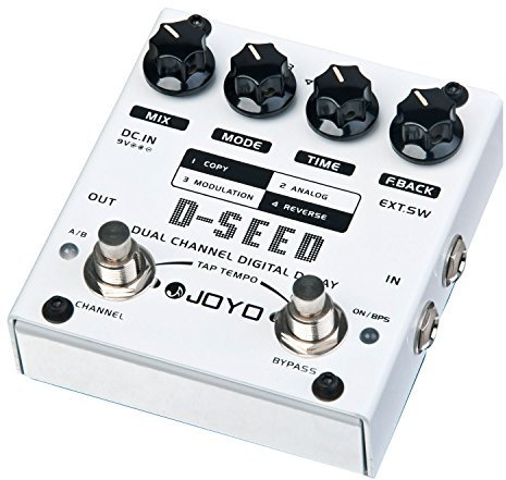 JOYO D-SEED Dual Channel Digital Delay Gitarren-Effekt-Pedal, Silver