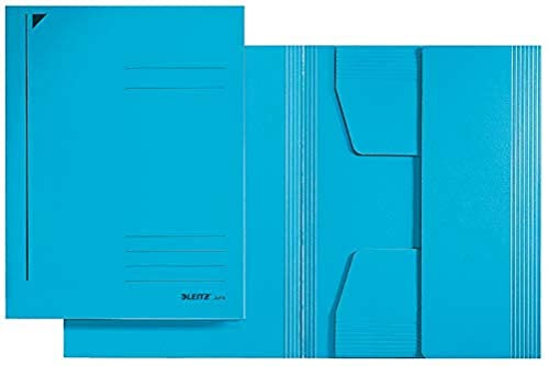 Leitz Jurismappe, Hochwertige A4 Dokumentenmappe, Flügelmappe bis zu 250 Blatt, Perfekt für Unterwegs oder als Umlaufmappe, 100% Recycling Karton, Blauer Engel, Blau, 39240035