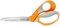 Fiskars Ciseaux pour tissu multi-usages, Longueur totale: 23 cm, Lames en acier inoxydable/Poignées en plastique, Orange, RazorEdge, 1014578