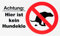 Metafranc Hinweisschild Achtung: Hier ist kein Hundeklo - 250 x 150 mm / Beschilderung / Infoschild / Verbotsschild / Hundeverbot / Parkanlage / Spielplatz / Grundstückskennzeichnung / 506200