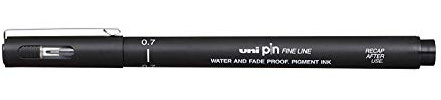 UNI-BALL PIN DRAWING PEN FINELINER ULTRA FINE LINE MARKER 0.8mm BLACK Ink - [Pack of 3]