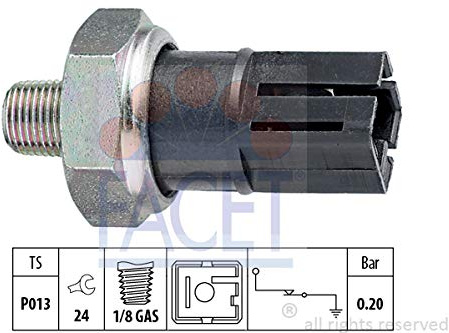 FACET Interruttore di pressione olio 7.0042 1/8 GAS Apertura chiave: 24 Compatibilità con FORD MAVERICK UDS, UNS, RENAULT MASTER II Furgonato FD MASTER II Pianale piatto/Telaio ED/HD/UD, NISSAN