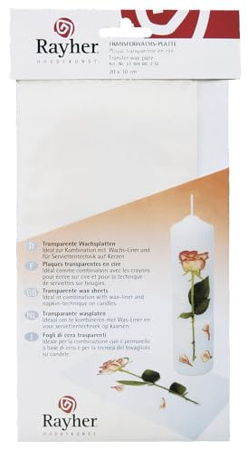 Rayher 3110400 Transfer-Wachsplatte, 20x10 cm, SB-Btl. 2 Stück