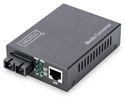 DIGITUS Professional Media Converter, Fast Ethernet, RJ45 a SC, Multimode, Fino a 2 km, RJ45/SC - 1310nm - 100 Mbit, Multimode