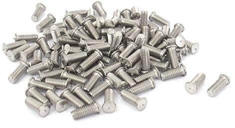 uxcell® M4x10mm 304 Stainless Steel Welding Stud Machinery Screws 100Pcs