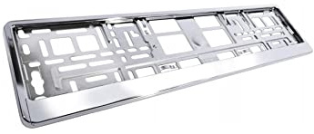 Registreringsskylthållare nummerplåtshållare silver 2 stycken nya! ! !