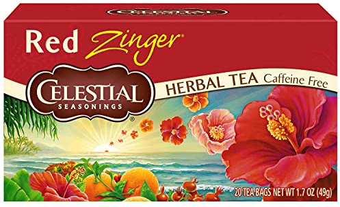 Celestial Seasonings Tea Caffeine Free Herbal Tea, Red Zinger 20 ea (Pack of 2) US
