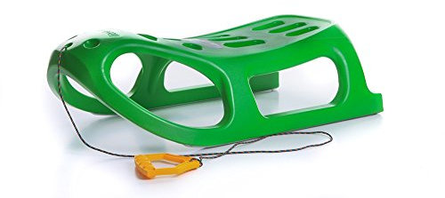 Unbekannt Schlitten Kinderschlitten Rodel aus Kunststoff Griff Zugseil Little 4 Farben (Grün)