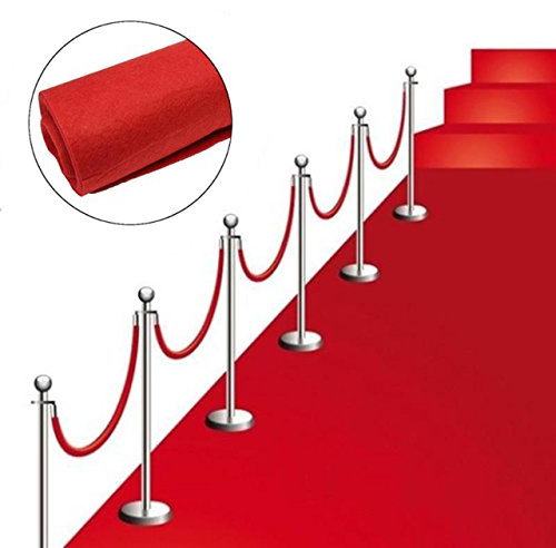 Roter Teppich VIP Deko Empfangsteppich Hochzeit Deko 450x61 cm Red Carpet