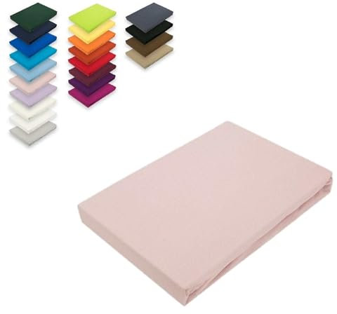 EXKLUSIV HEIMTEXTIL Jersey Spannbettlaken 140-160 x 200 cm Rosa