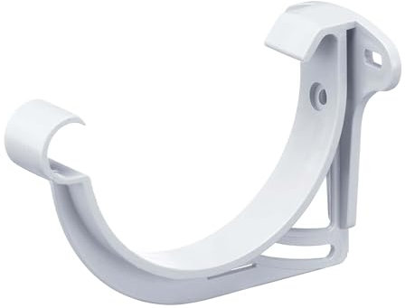 INEFA Soporte para canalón semicircular 125mm, blanco, soporte de canalón fabricado en PVC, Made in Germany